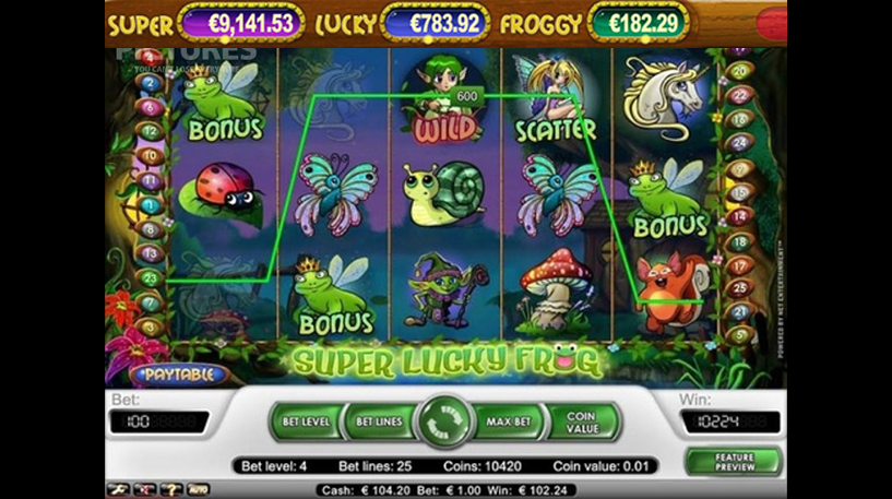 Automaty z progresywnym jackpotem Super Lucky Frog